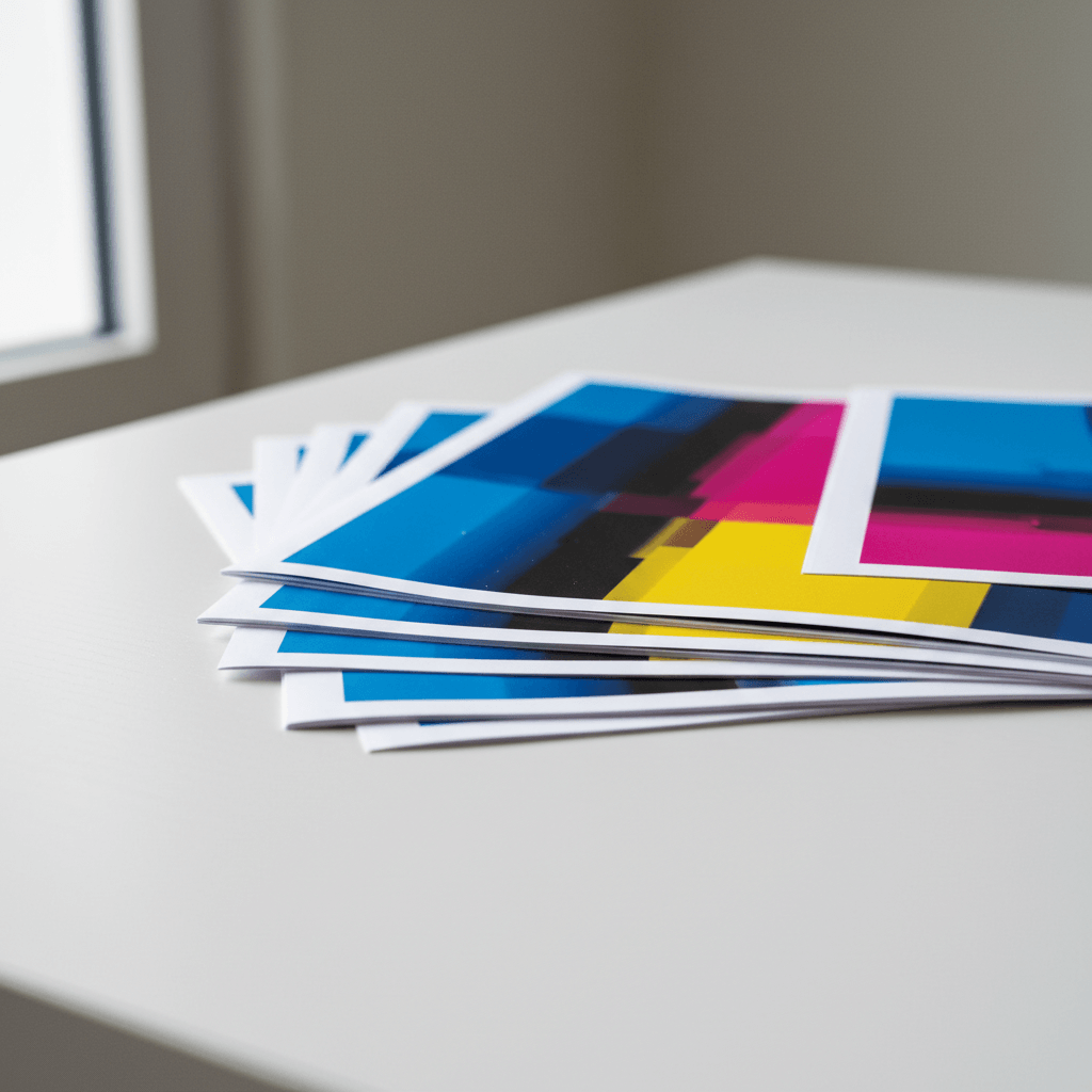 Freshly printed brochures and flyers