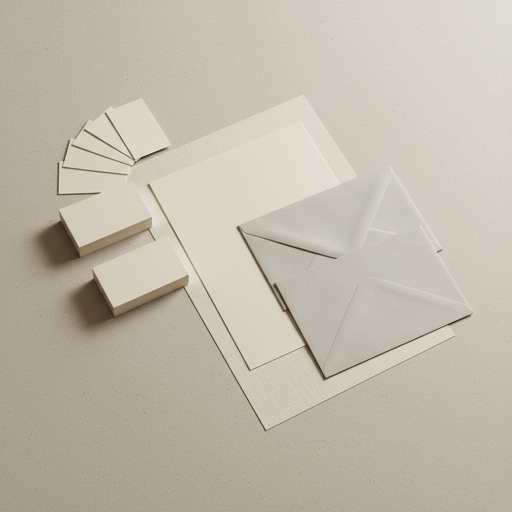 Business cards, letterheads and envelopes